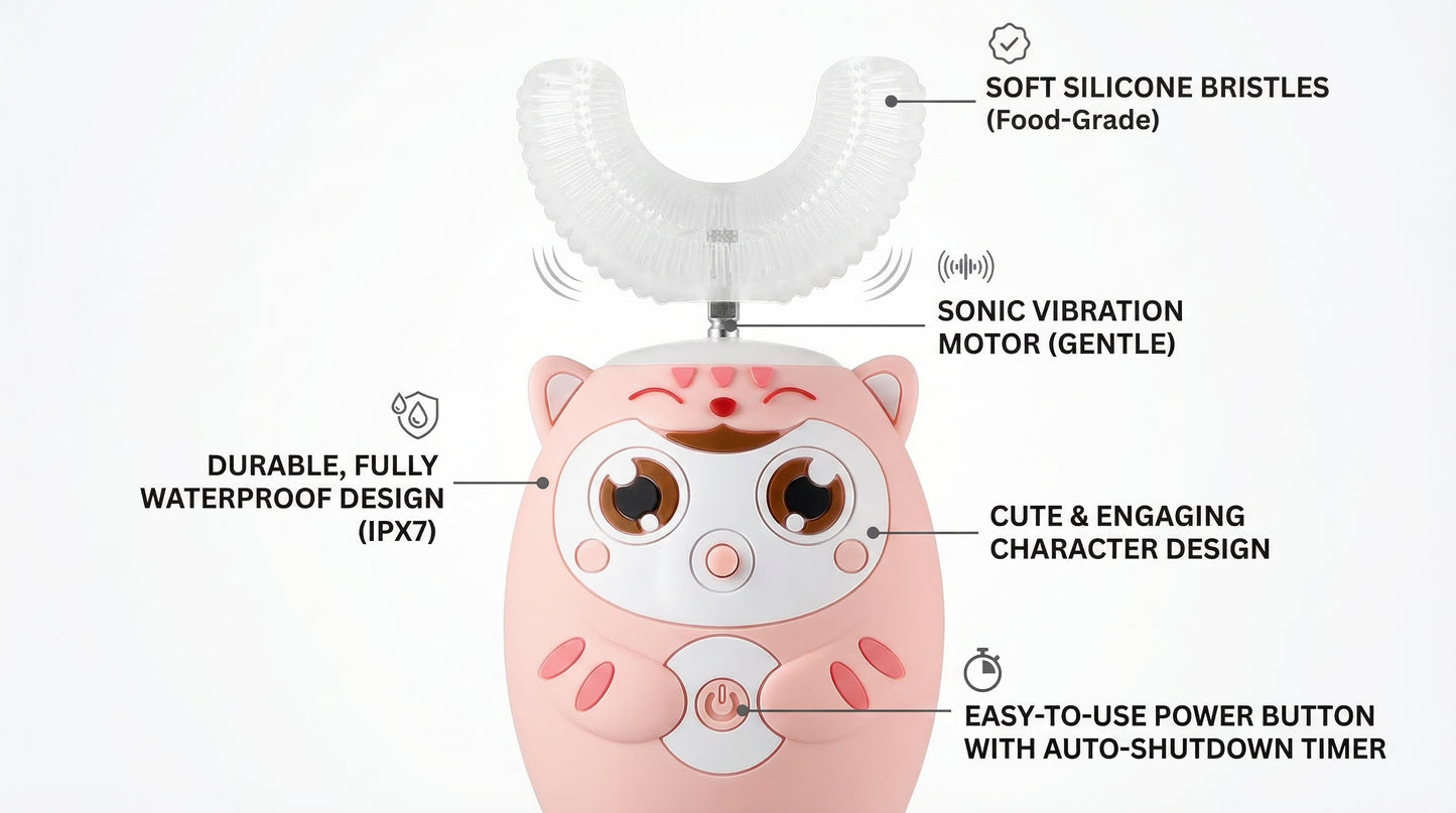 360° Kids Automatic Toothbrush – Fun, Fast & Mess-Free Brushing